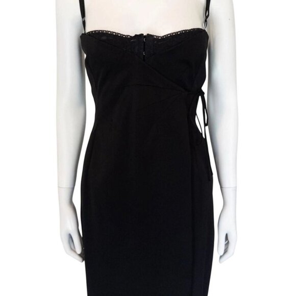 Dolce & Gabbana Vintage F/W 1997 Wrap Bra Mini Dress in Black - Picture 2 of 7